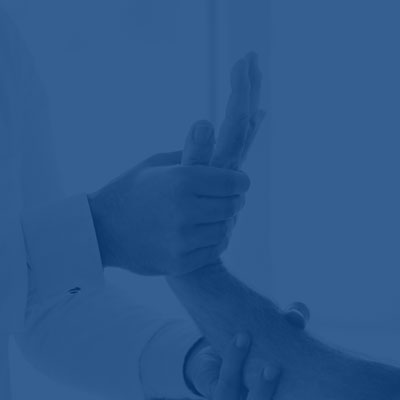 person receiving interventional pain management edison